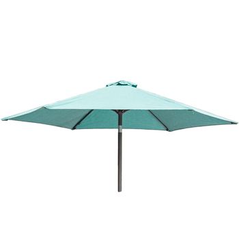 Jade Aluminium Tilting Round Outdoor Parasol with Granite Base - 300cm