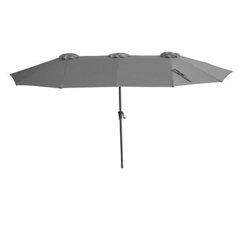 Capri Charcoal Grey Outdoor Parasol - 2.2m x 4m
