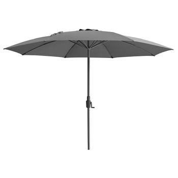 Capri Charcoal Grey Round Outdoor Parasol - 2.7m