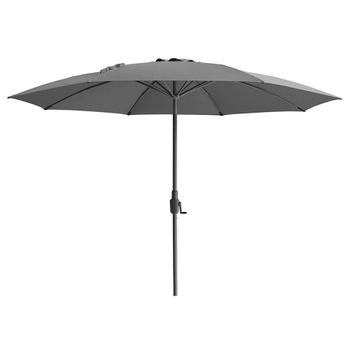 Capri Charcoal Grey Round Outdoor Parasol - 3m