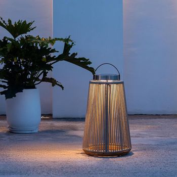 Athena Light Grey Aluminium Large Solar Garden Light