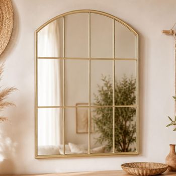 Gold Metal Frame Wall Mirror