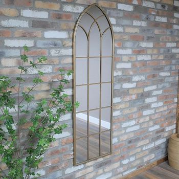 Metal Frame Large Arch Wall Mirror