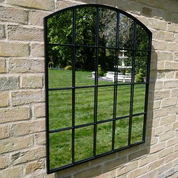 Garden Black Metal Mirror