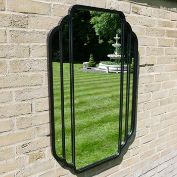 Garden Black Metal Victorian Style Mirror