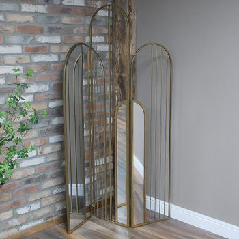 Standing Bronze Arch Mirror