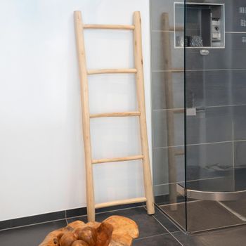 Natural Teak Wood Decorative Ladder