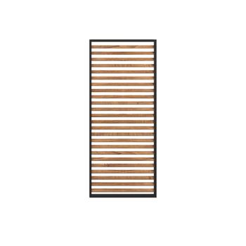 Grey Wood and Aluminium 218cm Outdoor Pergola Louvre Panel