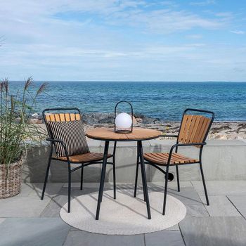 Cleveland Brown Teak Wood Garden Bistro Round Table