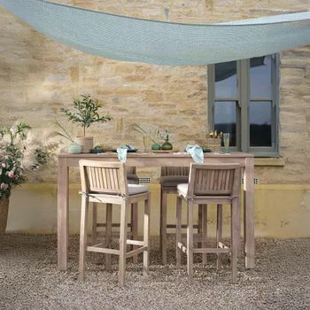 Porthallow Outdoor Natural Acacia Wood Bar Table