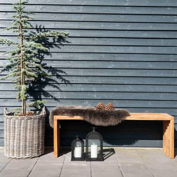 Benidorm Natural Teak Wood Large Garden Bench