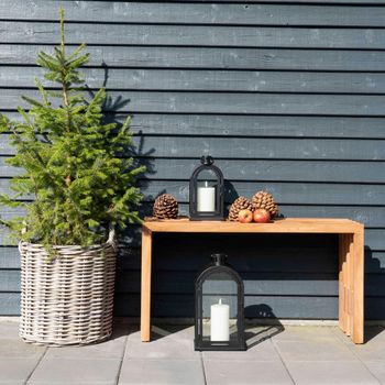 Benidorm Natural Teak Wood Small Garden Bench