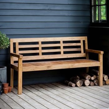 Chastleton Brown Reclaimed Teak Outdoor Bench