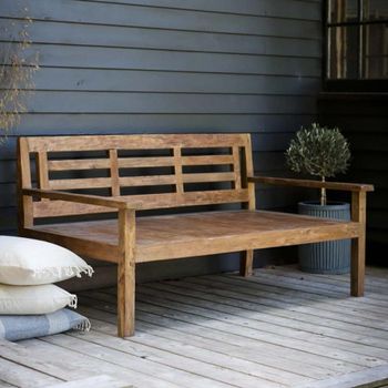 Chastleton Brown Reclaimed Teak Large Outdoor Bench