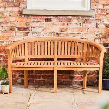 Crummock Outdoor Teak Bench 3 Seater 160cm Brown