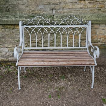 Garden Bench Lincoln Antique Grey and Fir Wood