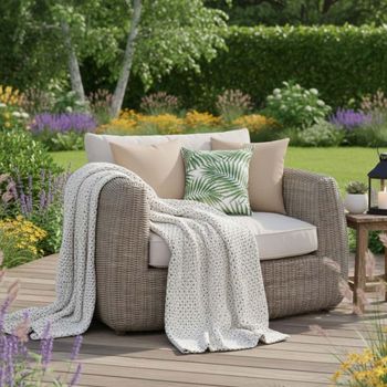 Skala Outdoor XL Light Rattan Armchair