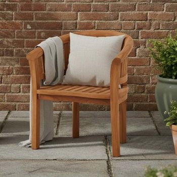 Crummock Brown Outdoor Teak Carver Chair