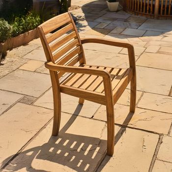 Cotswold Garden Stacking Dining Acacia Wood Armchair