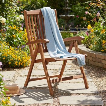 Redcliffe Garden Acacia Wood Folding Recliner Dining Chair