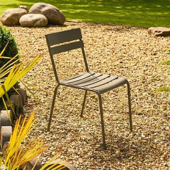 Oslo Garden Stacking Grey Metal Dining Chair