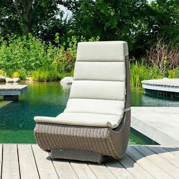 Hazelmere Lazy Chair Garden Grey Weave Rattan