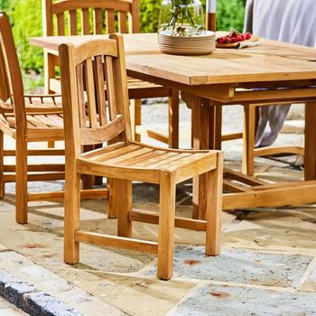 2 x Malvern Outdoor Teak Side Dining Chair