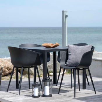 2 x Roda Garden Black Dining Chair