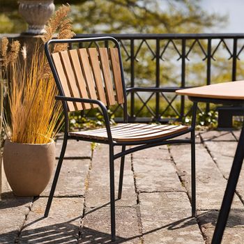 4 x Cleveland Garden Natural Teak Wood Dining Chair