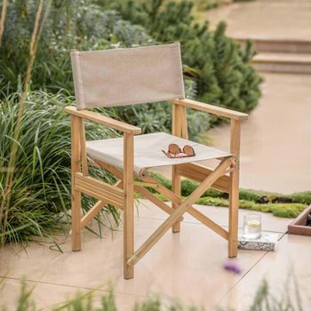 Hayle Natural Acacia Wood Outdoor Directors Chair