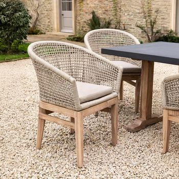 2 x Lynton Grey Outdoor Dining Armchair
