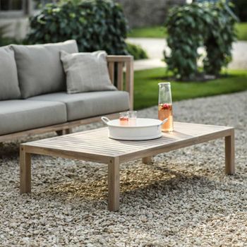 Porthallow Outdoor Natural Acacia Wood Coffee Table