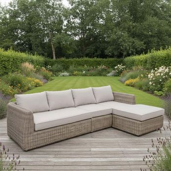 Skala Outdoor Set Light Rattan Corner Sofa