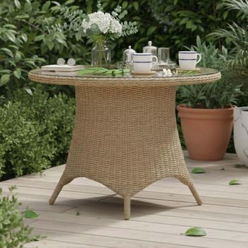 Brayford Natural Rattan Small Round Outdoor Dining Table