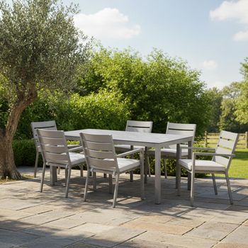Montreal Garden Cool Linen 6 Seater 182cm Dining Table