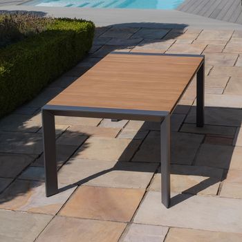Jakarta Garden Teak Charcoal 6-10 Seater 200cm-320cm Extending Dining Table