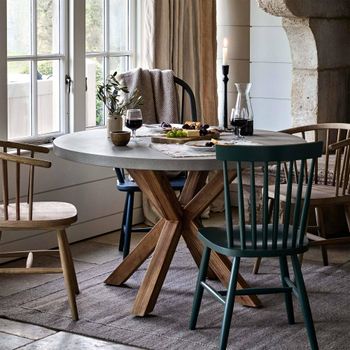 Burford Outdoor 120cm in Grey Faux Concrete Round Dining Table
