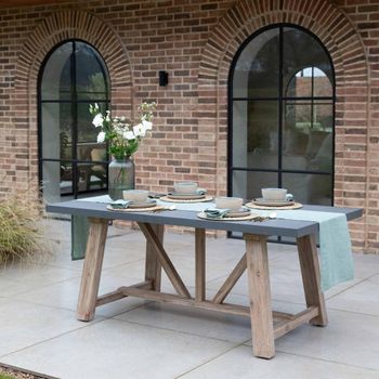 Chilford Grey Slate Small Outdoor Dining Table