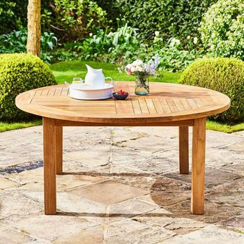 Churn Brown Outdoor Teak Round 150cm Table