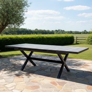 Vienna Garden Charcoal 4-6 Seater 182.4cm-243.3cm Extending Dining Table