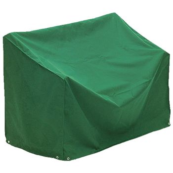 Green Polyester Outdoor High Back Bench Cover