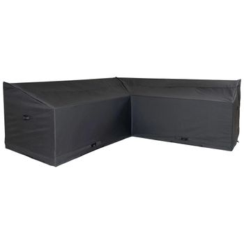 Luxury Black Fabric Set Cover Corner Sofa