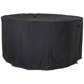 Luxury Black Fabric Cover Round Dining Set