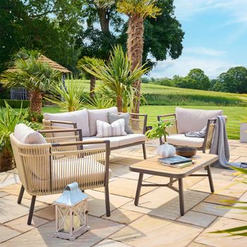 Bali Garden 4 Seater Lounge Set Sofa with Coffee Table