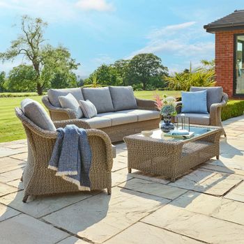 With 5 Seater Coffee Table Arlington Lounge Set Luxury Rattan