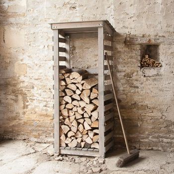 Aldsworth Natural Wood Tall Outdoor Log Store