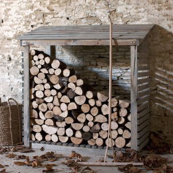 Aldsworth Brown Wood Wide Outdoor Log Store