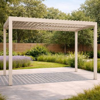 Como Outdoor Pergola Latte Aluminium Garden Arches, Trellises, Arbo
