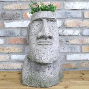 Stone Effect Small Easter Head Planter