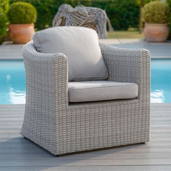 Oxford Garden Grey Rattan Armchair